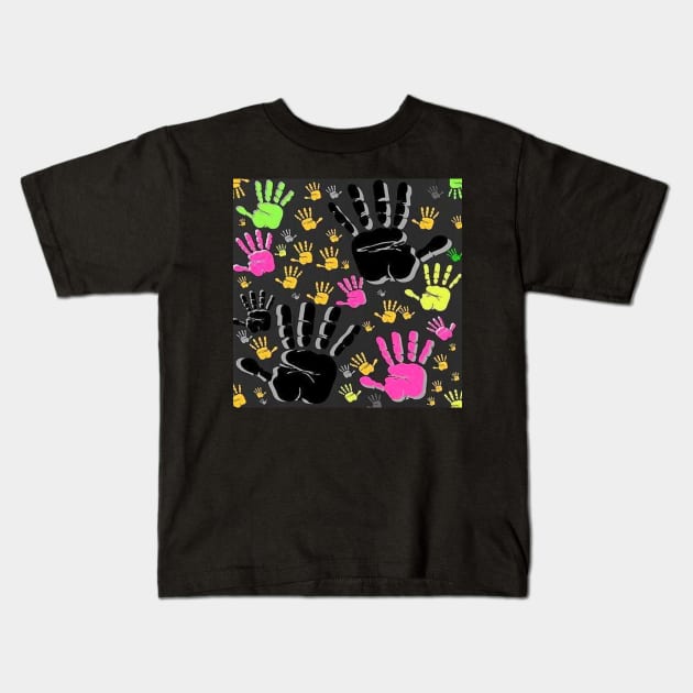 Hands All Over Me, Part 11, Mask, Mug, Pin Kids T-Shirt by DeniseMorgan